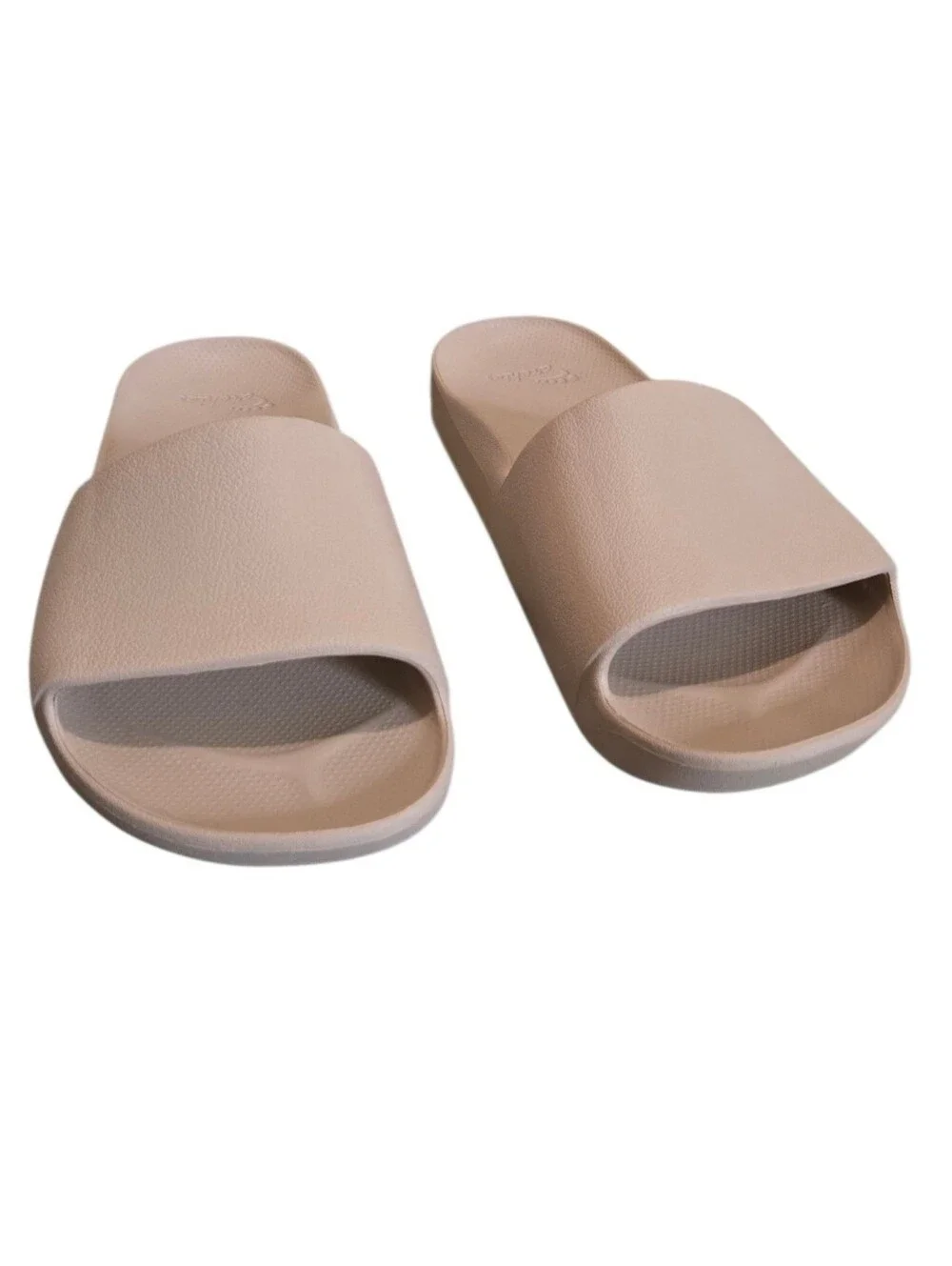Archies Tan Slide Sandals Unisex Men's 8 / Women's 9 Neutral Medium Beige